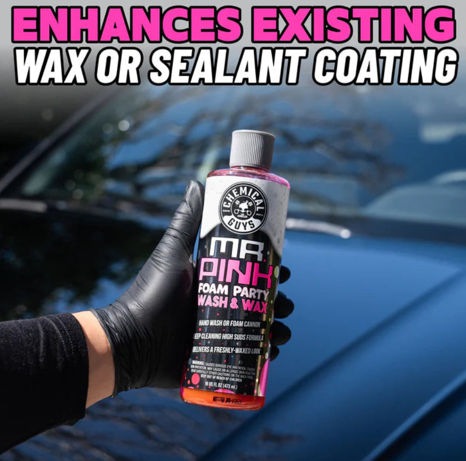 Mr Pink Foam Party Wash and Wax 16oz