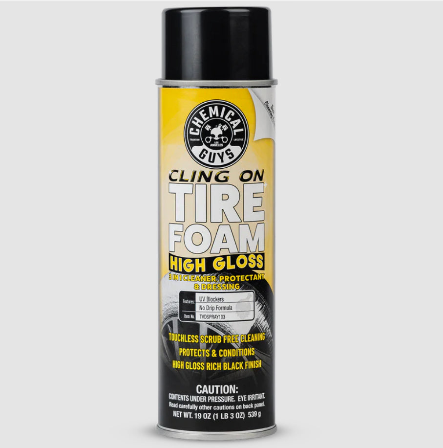 Cling On Tire Foam Higth Gloss 3in1 Cleaner, Protectant and Dressing Chemical guys