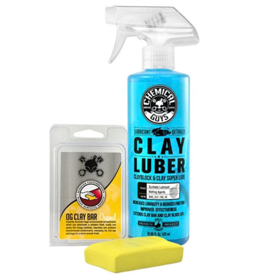 OG Clay Bar &amp; Luber Synthetic Lubricant Kit, Light